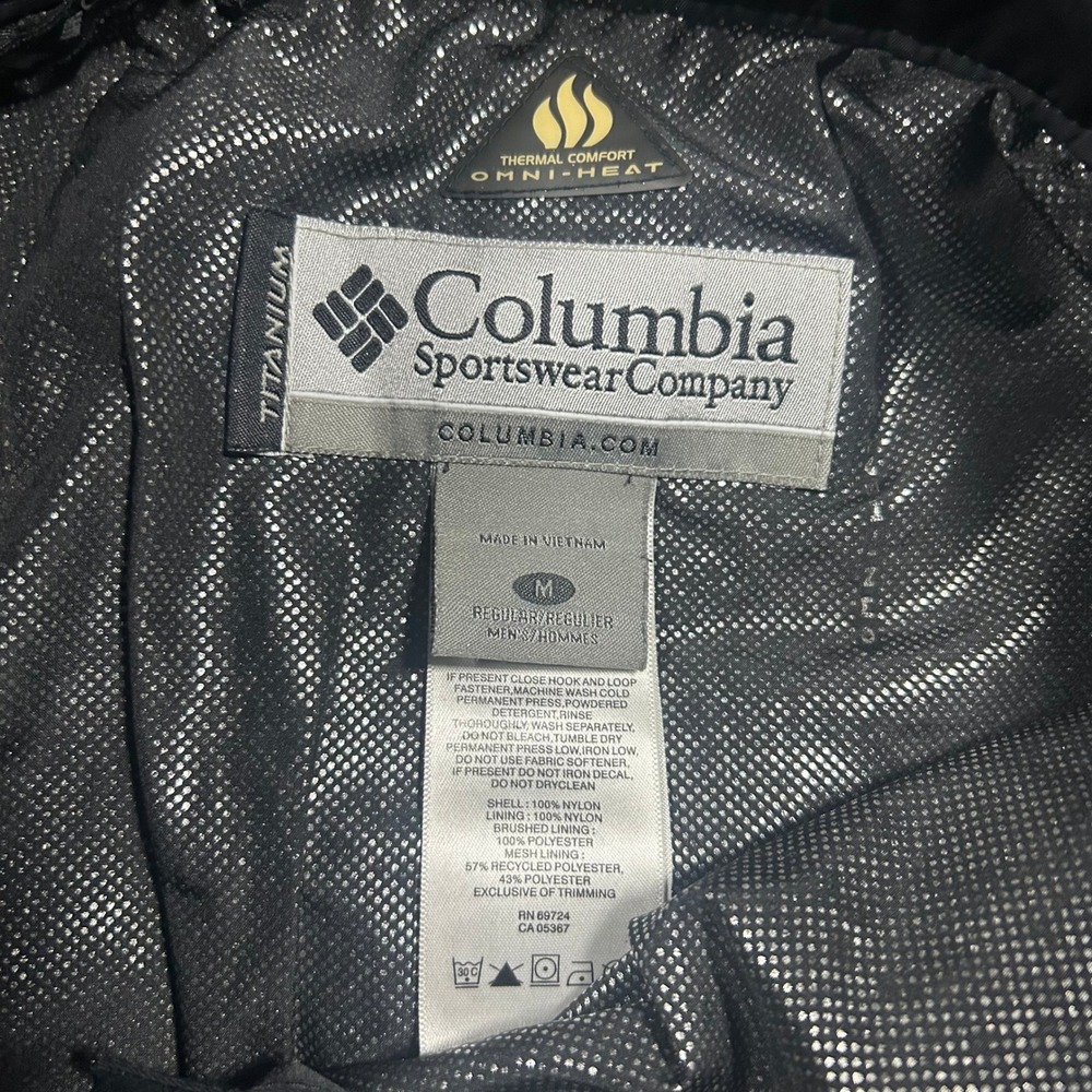 Columbia Titanium Omni-Heat Snow Pants Mens Medium Black Waterproof Omni-Tech - Picture 4 of 8